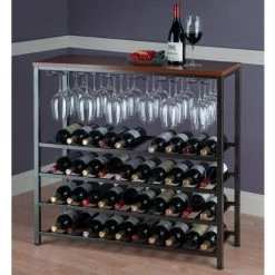 Michelle 40-Bottle Antique Bronze Floor Wine Rack by Winsome Wood -BENCH Online Store antique bronze winsome wood wine racks 87438 31 1000