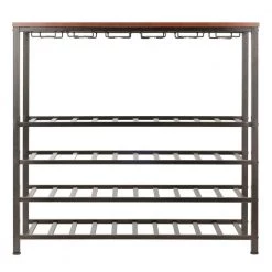 Michelle 40-Bottle Antique Bronze Floor Wine Rack by Winsome Wood -BENCH Online Store antique bronze winsome wood wine racks 87438 44 1000