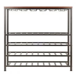 Michelle 40-Bottle Antique Bronze Floor Wine Rack by Winsome Wood -BENCH Online Store antique bronze winsome wood wine racks 87438 4f 1000