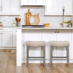 Jameson 24 in. Antique Gray Backless Wood Counter Stool with Beige Linen Seat (Set of 2) by WESTIN OUTDOOR 16 Jameson 24 in. Antique Gray Backless Wood Counter Stool with Beige Linen Seat (Set of 2) by WESTIN OUTDOOR -BENCH Online Store antique gray westin outdoor bar stools id401 24 ag bg 2 31 1000