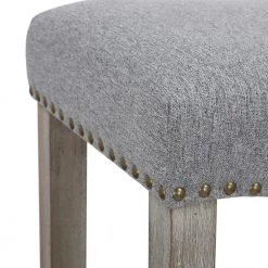 Jameson 24 in. Antique Gray Backless Wood Counter Stool with Gray Linen Seat (Set of 2) by WESTIN OUTDOOR -BENCH Online Store antique gray westin outdoor bar stools id401 24 ag gy 2 1f 1000