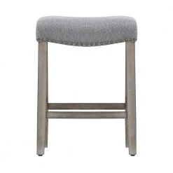 Jameson 24 in. Antique Gray Backless Wood Counter Stool with Gray Linen Seat (Set of 2) by WESTIN OUTDOOR -BENCH Online Store antique gray westin outdoor bar stools id401 24 ag gy 2 c3 1000