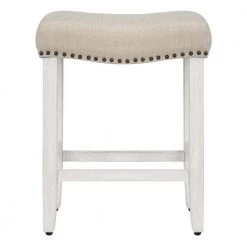 Jameson 24 in. Antique White Backless Wood Counter Stool with Beige Linen Seat (Set of 2) by WESTIN OUTDOOR 13 Jameson 24 in. Antique White Backless Wood Counter Stool with Beige Linen Seat (Set of 2) by WESTIN OUTDOOR -BENCH Online Store antique white westin outdoor bar stools id401 24 aw bg 2 c3 1000
