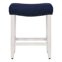 Jameson 24 in. Antique White Backless Wood Counter Stool with Navy Blue Linen Seat (Set of 2) by WESTIN OUTDOOR 13 Jameson 24 in. Antique White Backless Wood Counter Stool with Navy Blue Linen Seat (Set of 2) by WESTIN OUTDOOR -BENCH Online Store antique white westin outdoor bar stools id401 24 aw nb 2 c3 1000
