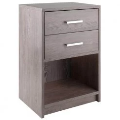 Molina 15.75 in. W Ash Gray Nightstand Accent Table by Winsome Wood