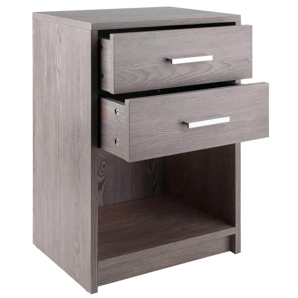 Molina 15.75 in. W Ash Gray Nightstand Accent Table by Winsome Wood 5 Molina 15.75 in. W Ash Gray Nightstand Accent Table by Winsome Wood - Image 4