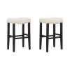 Jameson 29 in. Rubberwood Upholstered Nail Head Bar Stool (Set of 2) by WESTIN OUTDOOR 2 Jameson 29 in. Rubberwood Upholstered Nail Head Bar Stool (Set of 2) by WESTIN OUTDOOR -BENCH Online Store beige westin outdoor bar stools 631851050663 64 1000