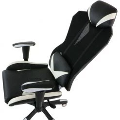 Commando Ergonomic Black and White High-Back Gaming Chair with Adjustable Gas Lift Seating and Lumbar Support by Hanover 21 Commando Ergonomic Black and White High-Back Gaming Chair with Adjustable Gas Lift Seating and Lumbar Support by Hanover -BENCH Online Store black and gray hanover gaming chairs hgc0104 1f 1000