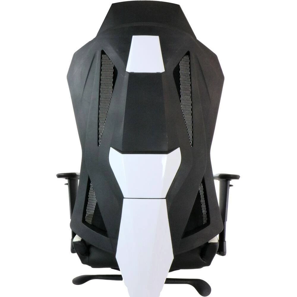 Commando Ergonomic Black and White High-Back Gaming Chair with Adjustable Gas Lift Seating and Lumbar Support by Hanover 7 Commando Ergonomic Black and White High-Back Gaming Chair with Adjustable Gas Lift Seating and Lumbar Support by Hanover - Image 6