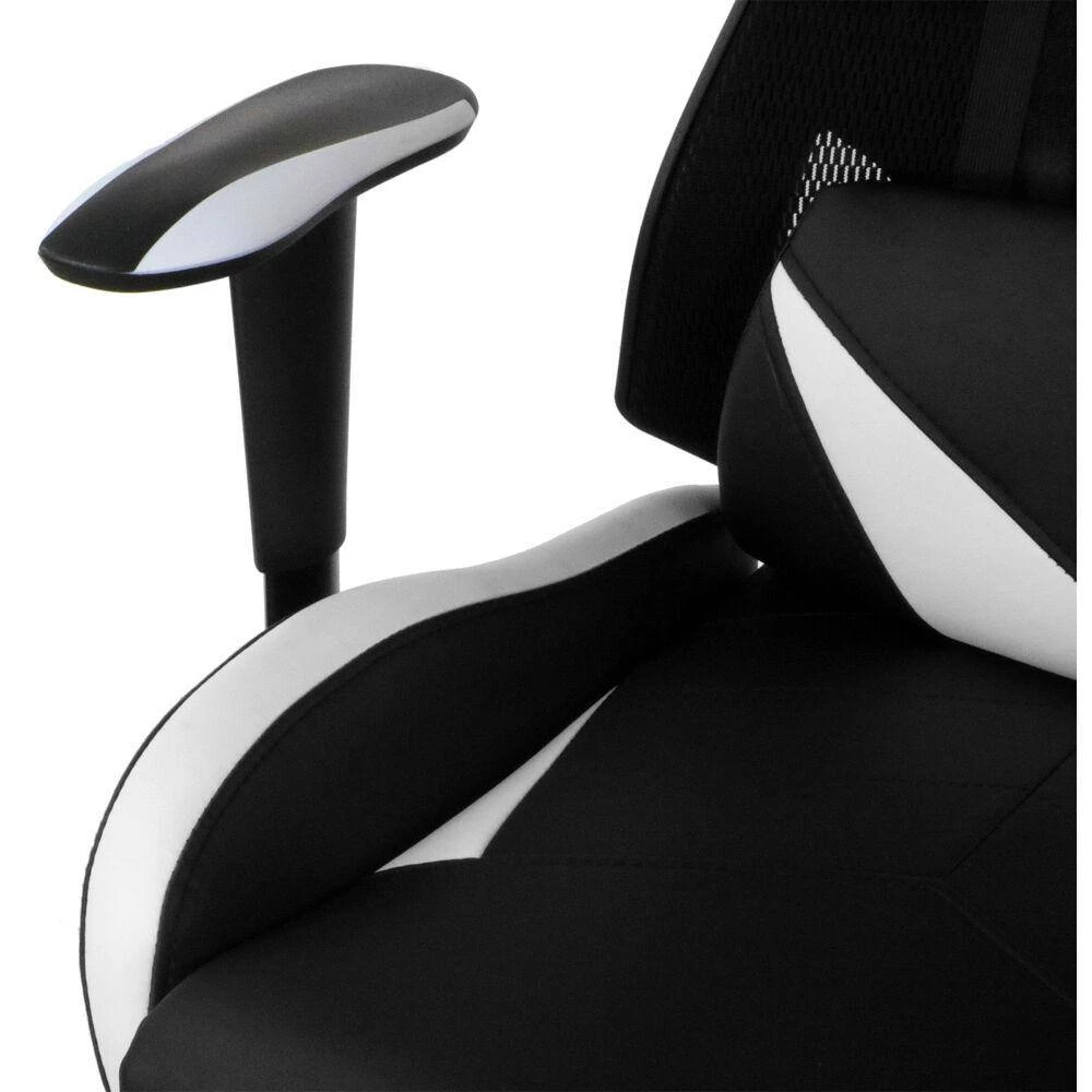Commando Ergonomic Black and White High-Back Gaming Chair with Adjustable Gas Lift Seating and Lumbar Support by Hanover 8 Commando Ergonomic Black and White High-Back Gaming Chair with Adjustable Gas Lift Seating and Lumbar Support by Hanover - Image 7
