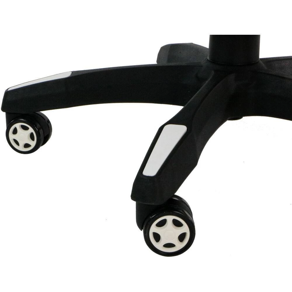 Commando Ergonomic Black and White High-Back Gaming Chair with Adjustable Gas Lift Seating and Lumbar Support by Hanover 12 Commando Ergonomic Black and White High-Back Gaming Chair with Adjustable Gas Lift Seating and Lumbar Support by Hanover - Image 11