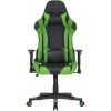Black and Green Faux Leather Gaming Chair with Adjustable Gas Lift Seating, Lumbar and Neck Support by Hanover 2 Black and Green Faux Leather Gaming Chair with Adjustable Gas Lift Seating, Lumbar and Neck Support by Hanover -BENCH Online Store black green hanover gaming chairs hgc0115 64 1000