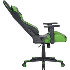 Black and Green Faux Leather Gaming Chair with Adjustable Gas Lift Seating, Lumbar and Neck Support by Hanover 14 Black and Green Faux Leather Gaming Chair with Adjustable Gas Lift Seating, Lumbar and Neck Support by Hanover -BENCH Online Store black green hanover gaming chairs hgc0115 66 1000