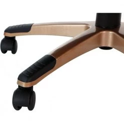 Atlas Black Executive Office Chair with Upholstered Faux-Leather Seat and Copper-Wheeled Base by Hanover -BENCH Online Store black hanover executive chairs hoc0011 c3 1000