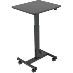 21 in. Black Rolling Desk with Adjustable Heights and Bag Hook by Hanover -BENCH Online Store black hanover standing desks hsd0408 blk 1d 1000