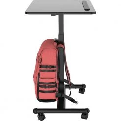 21 in. Black Rolling Desk with Adjustable Heights and Bag Hook by Hanover -BENCH Online Store black hanover standing desks hsd0408 blk 1f 1000