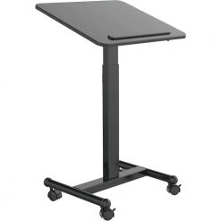21 in. Black Rolling Desk with Adjustable Heights and Bag Hook by Hanover