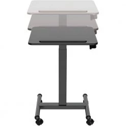 21 in. Black Rolling Desk with Adjustable Heights and Bag Hook by Hanover -BENCH Online Store black hanover standing desks hsd0408 blk 66 1000