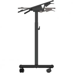 21 in. Black Rolling Desk with Adjustable Heights and Bag Hook by Hanover -BENCH Online Store black hanover standing desks hsd0408 blk 77 1000