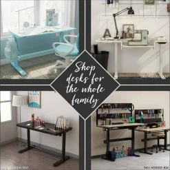 27 in. Black Gaming Desk with Adjustable Heights by Hanover 16 27 in. Black Gaming Desk with Adjustable Heights by Hanover -BENCH Online Store black multi hanover computer desks hgd0504 blk 1d 1000