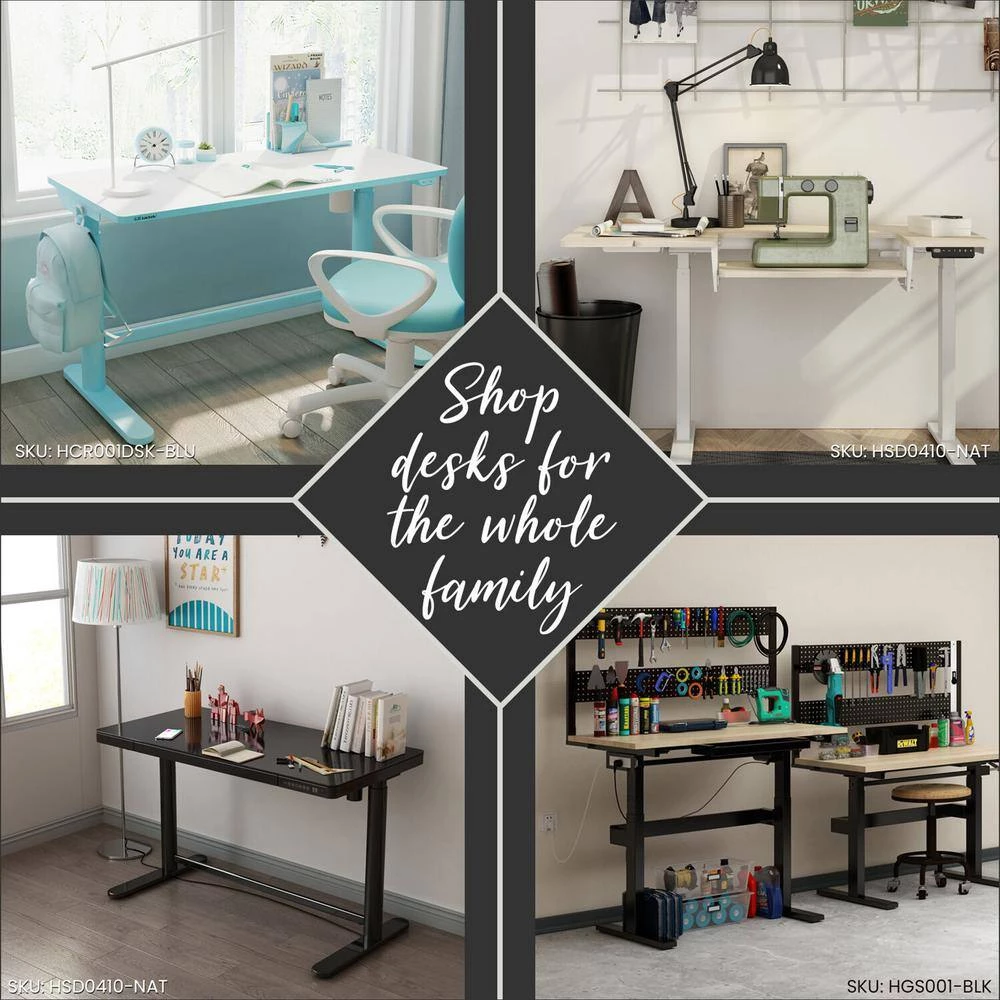 27 in. Black Gaming Desk with Adjustable Heights by Hanover 7 27 in. Black Gaming Desk with Adjustable Heights by Hanover - Image 5