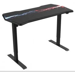 27 in. Black Gaming Desk with Adjustable Heights by Hanover