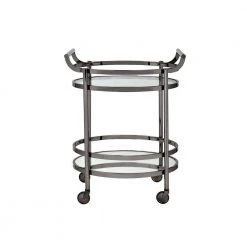 Black Nickel Frame & Clear Glass Kitchen Serving Cart by Whatseaso -BENCH Online Store black nickel clear glass whatseaso kitchen carts l k110499061 4f 1000