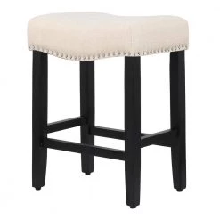 Jameson 24 in. Black Backless Wood Counter Stool with Beige Linen Seat (Set of 2) by WESTIN OUTDOOR 14 Jameson 24 in. Black Backless Wood Counter Stool with Beige Linen Seat (Set of 2) by WESTIN OUTDOOR -BENCH Online Store black westin outdoor bar stools id401 24 bk bg 2 44 1000