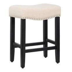 Jameson 24 in. Black Backless Wood Counter Stool with Beige Linen Seat (Set of 2) by WESTIN OUTDOOR 13 Jameson 24 in. Black Backless Wood Counter Stool with Beige Linen Seat (Set of 2) by WESTIN OUTDOOR -BENCH Online Store black westin outdoor bar stools id401 24 bk bg 2 4f 1000