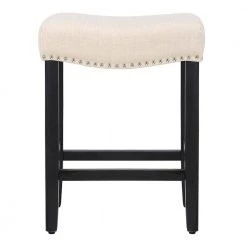 Jameson 24 in. Black Backless Wood Counter Stool with Beige Linen Seat (Set of 2) by WESTIN OUTDOOR 12 Jameson 24 in. Black Backless Wood Counter Stool with Beige Linen Seat (Set of 2) by WESTIN OUTDOOR -BENCH Online Store black westin outdoor bar stools id401 24 bk bg 2 c3 1000