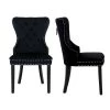 Brooklyn Black Tufted Velvet Dining Side Chair (Set of 2) by WESTIN OUTDOOR