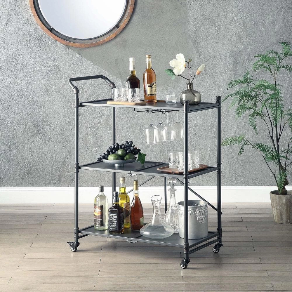 Cordelia Serving Cart in Sandy Black by Whatseaso 3 Cordelia Serving Cart in Sandy Black by Whatseaso