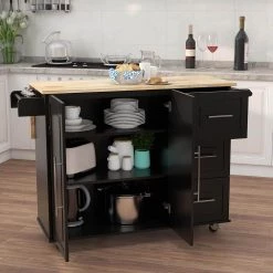 Black Wooden Kitchen Island by Whatseaso -BENCH Online Store black whatseaso kitchen islands l k110498569 44 1000