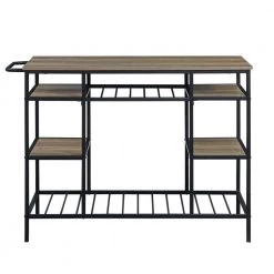Kitchen Island In Rustic Oak & Black Finish by Whatseaso -BENCH Online Store black whatseaso kitchen islands l k110498729 4f 1000