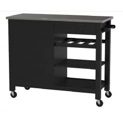 Black Wood Kitchen Island by Whatseaso