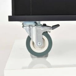 Black Kitchen Island with Solid Wood Top and Locking Wheels by Whatseaso -BENCH Online Store black whatseaso kitchen islands lnn k110501801 77 1000