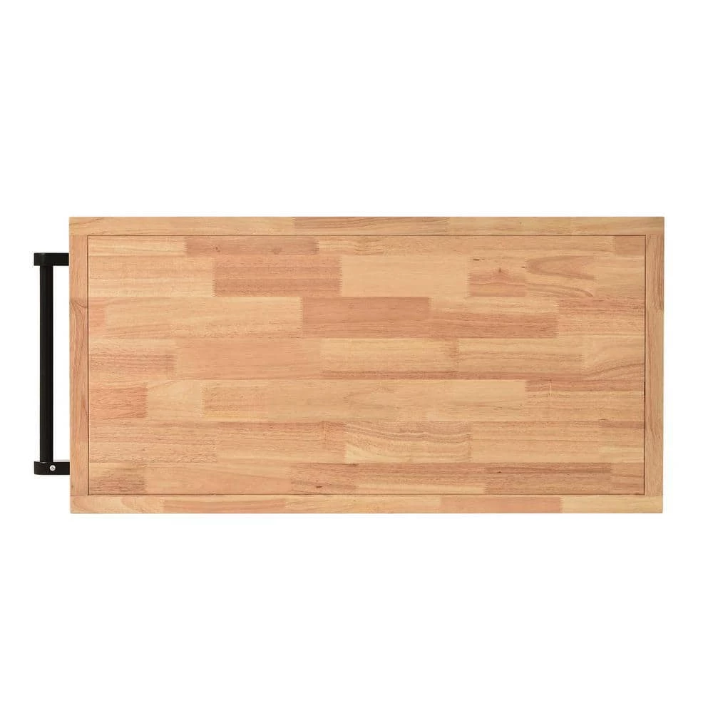 46 in. Black New Design Kitchen Island with 2-Drawers and Tableware Cabinet by Whatseaso 6 46 in. Black New Design Kitchen Island with 2-Drawers and Tableware Cabinet by Whatseaso - Image 4