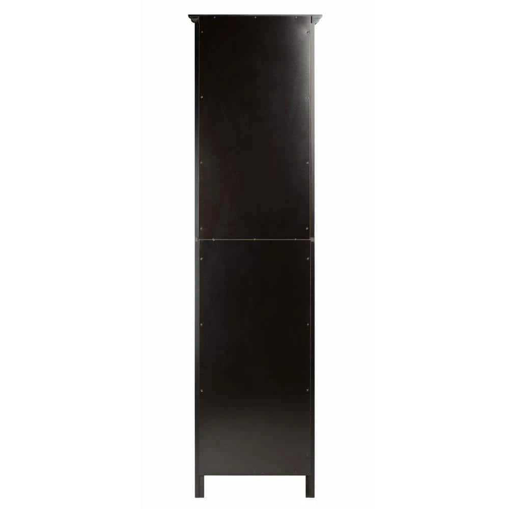 Burgundy 15-Bottle Black Bar Cabinet by Winsome Wood 5 Burgundy 15-Bottle Black Bar Cabinet by Winsome Wood - Image 3