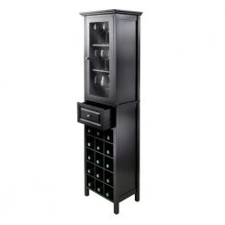 Burgundy 15-Bottle Black Bar Cabinet by Winsome Wood 15 Burgundy 15-Bottle Black Bar Cabinet by Winsome Wood -BENCH Online Store black winsome wood bar cabinets 20667 77 1000