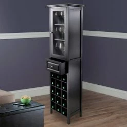 Burgundy 15-Bottle Black Bar Cabinet by Winsome Wood 16 Burgundy 15-Bottle Black Bar Cabinet by Winsome Wood -BENCH Online Store black winsome wood bar cabinets 20667 c3 1000