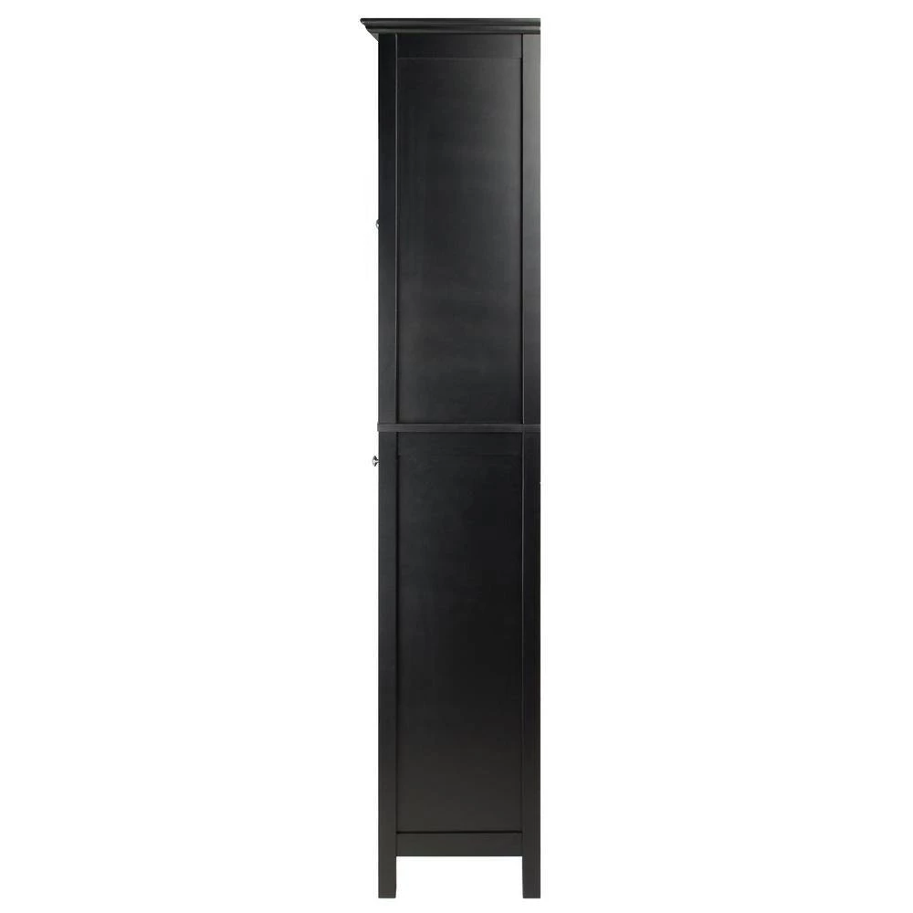 Burgundy 15-Bottle Black Bar Cabinet by Winsome Wood 4 Burgundy 15-Bottle Black Bar Cabinet by Winsome Wood - Image 2