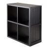 Timothy 2x2 Grid Shelf in Black by Winsome Wood 1 Timothy 2x2 Grid Shelf in Black by Winsome Wood -BENCH Online Store black winsome wood bookcases bookshelves 20025 64 1000