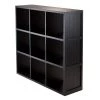 Timothy 3x3 40"H Grid Black Shelving unit by Winsome Wood