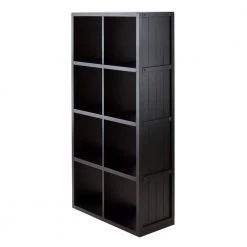 Timothy 53"H 4x2 Grid Black Shelving unit by Winsome Wood