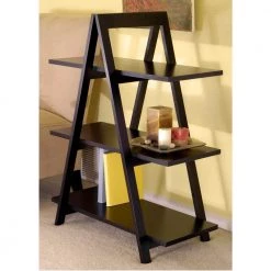 Aaron 3-Tier 38 in. H Black 3-Shelves A-Frame by Winsome Wood 9 Aaron 3-Tier 38 in. H Black 3-Shelves A-Frame by Winsome Wood -BENCH Online Store black winsome wood bookcases bookshelves 20130 31 1000