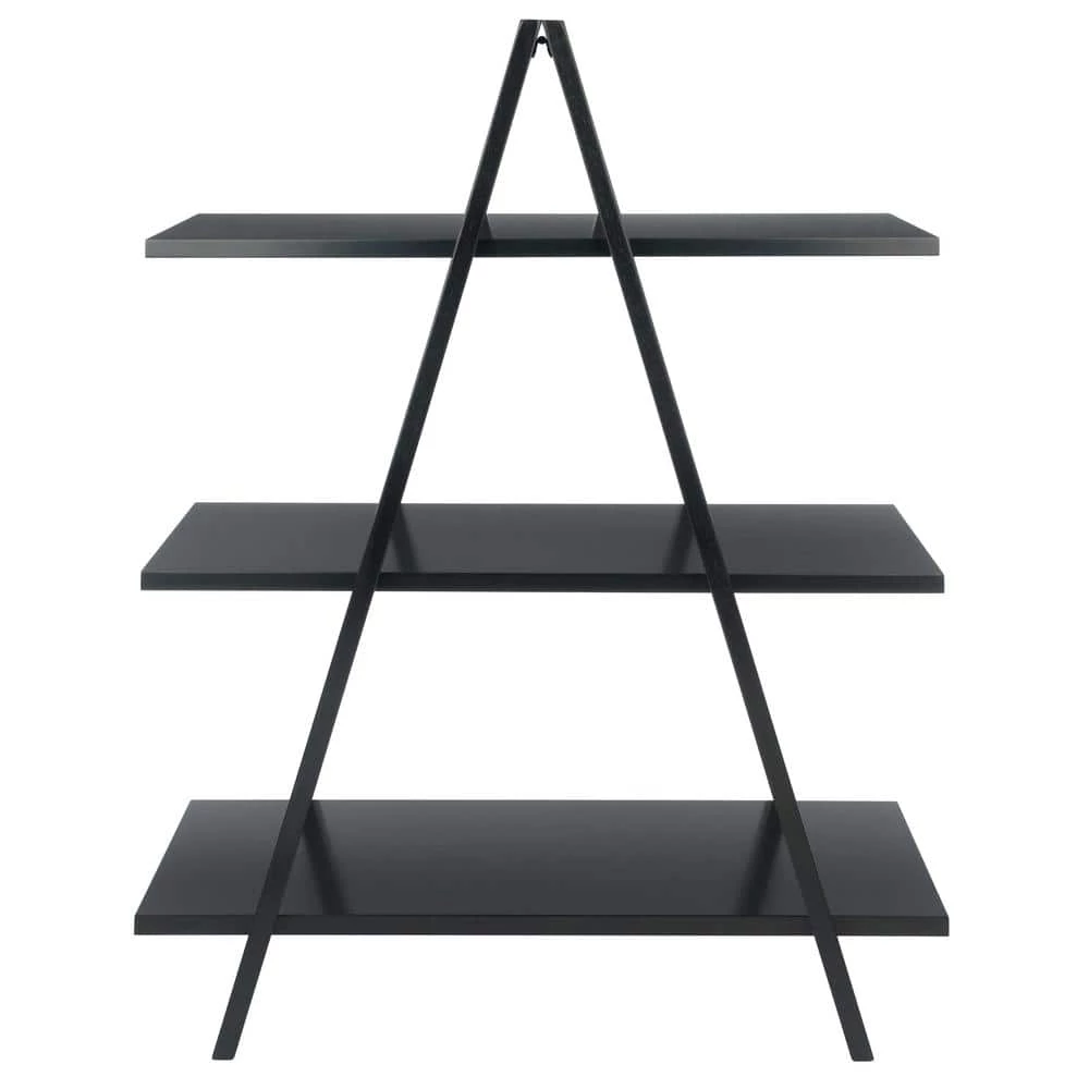 Aaron 3-Tier 38 in. H Black 3-Shelves A-Frame by Winsome Wood 5 Aaron 3-Tier 38 in. H Black 3-Shelves A-Frame by Winsome Wood - Image 3