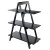 Aaron 3-Tier 38 in. H Black 3-Shelves A-Frame by Winsome Wood 1 Aaron 3-Tier 38 in. H Black 3-Shelves A-Frame by Winsome Wood -BENCH Online Store black winsome wood bookcases bookshelves 20130 64 1000