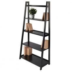 Adam 5-Tier A-Frame Shelf, Black by Winsome Wood -BENCH Online Store black winsome wood bookcases bookshelves 20513 4f 1000