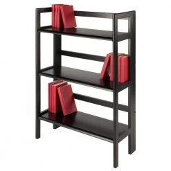 Terry 3-Tier Foldable Shelf, Stackable, Black by Winsome Wood 8 Terry 3-Tier Foldable Shelf, Stackable, Black by Winsome Wood -BENCH Online Store black winsome wood bookcases bookshelves 20896 4f 1000