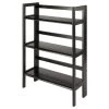 Terry 3-Tier Foldable Shelf, Stackable, Black by Winsome Wood -BENCH Online Store black winsome wood bookcases bookshelves 20896 64 1000